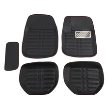 5pcs PU Waterproof Black Car Floor Pad Passage Foot Pad Trucks Driver Front and Rear Floor Mats Universal Auto Vans Carpet 2024 - buy cheap