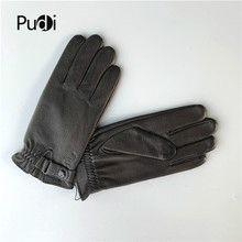 Pudi-guante de cuero auténtico para hombre, guantes de invierno, talla libre, a la moda, QC 2024 - compra barato