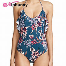 Aipbunny Sexy Halter Floral Monokini Trikini Bikini maillot de bain femme Bathing Suit Swimwear One Piece Swimsuit Women Biquini 2024 - buy cheap