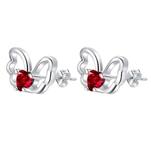 Asas red zircon alta qualidade frete grátis brincos de prata para mulheres brincos moda jóias / KCKXTMXZ KZWWXLYT 2024 - compre barato