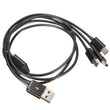 Cabo conector de dados usb2.0 tipo a macho para 3 mini usb b macho 5 pinos cabo de carregamento 480p cabo de sincronização divisor para celular de alta velocidade 2024 - compre barato