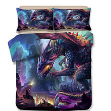 3D Cartoon dinosaur bedding Sets Single Printing Duvet Cover Sets Pillowcase AU/US/EU Single/Double/Queen/King Size Bedding Set 2024 - buy cheap