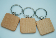 50pcs Blank Square Wooden Key Chain DIY Promotion Tags Promotional Gifts Keychain Pendants 2024 - buy cheap