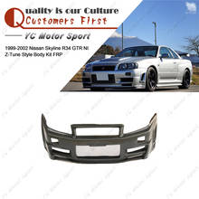 Car Accessories FRP Fiber Glass NI ZT Style Front Bumper Fit For 1999-2002 R34 GTR Front Bumper Cover 2024 - buy cheap