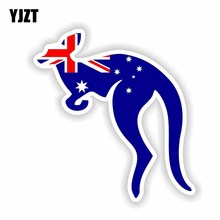 YJZT 12.4CM*11.7CM Animal Australia Flag Kangaroo Car Sticker Reflective Decal 6-1740 2024 - buy cheap