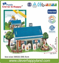 New 2014 Clever&Happy 3d puzzle The Little Seven Goats child puzzle early learning toy paper handmade model learning & education 2024 - buy cheap