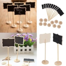 5Pcs Mini Small Wooden Chalk Blackboard Wedding Kitchen Restaurant Signs Chalkboard Writing Notice Message Paint Wood Board 2024 - buy cheap