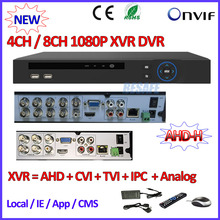4/8CH 1080P AHD DVR for AHD H M 960H D1 camera ONVIF NVR 8Channel for 2MP/1MP Network IPC H.264 Mini DVR P2P ip camera recorder 2024 - buy cheap