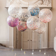 12-дюймовые воздушные шары конфетти, прозрачные шарики для вечеринки, свадьбы, вечеринки, украшения для детей, товары для дня рождения, воздушные шары, игрушки 2024 - купить недорого