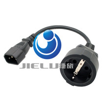 Cable adaptador de toma de corriente de alta calidad, conector hembra europeo, IEC 320 C14 a CEE 7/7, UPS/PDU, 5 uds. 2024 - compra barato