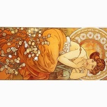 Alphonse Mucha Work Pattern Summer Beach Towel Children serviette de bain Bath Towel Toallas Drap De Plage Swimwear 70 X 140CM 2024 - buy cheap