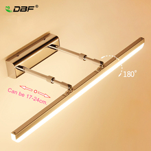 [DBF] вращающийся на 180 градусов 9 Вт 12 Вт IP65 водонепроницаемый настенный светильник с регулируемой длиной, настенный светильник для ванной комнаты, современный светодиодный светильник для зеркала светильник 2024 - купить недорого