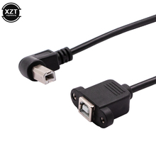 Cable USB 2,0 tipo B de ángulo recto, macho a USB B hembra, montaje en Panel de impresora, Cable de sincronización de 90 grados, gran oferta 2024 - compra barato