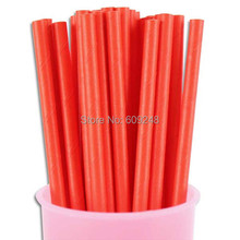 100pcs Mixed Colors Plain Red Paper Straws, Cheap Biodegradable Party Supplies Solid Color All Red Paper Drinking Straws 2024 - buy cheap