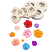 Molde de silicona con formas de Rosa tulipán 3D, herramientas de decoración de dulces, Chocolate, pastel, Fondant 2024 - compra barato