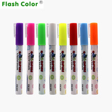 Lanterna 8 cores caneta iluminadora 3mm giz líquido fluorescente neon led marcador de vidro placa de arte canetas marcador de escritório 2024 - compre barato