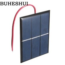 BUHESHUI Mini 0.65W 1.5V Solar Cell Polycrystalline Solar Panel DIY Solar Charger 15CM Cable 80*60*3MM 2pcs/lot FreeShipping 2024 - buy cheap