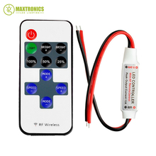 Controlador regulador LED Mini con mando a distancia de 11 teclas, interruptor inalámbrico de frecuencia DC 5 ~ 24V 12A, para tira de luces LED de un solo Color 3528 5050 2024 - compra barato