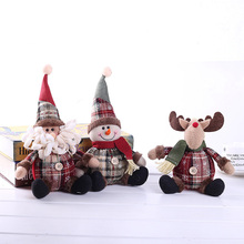 Bonito papai noel boneco de neve cervos em forma de boneca ornamento de natal decoração árvore de natal pendurado ornamento de natal para crianças presentes boneca 2024 - compre barato