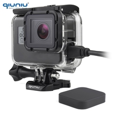 Carcaça lateral qiuniu, carcaça de abertura conectável para gopro hero 2018 5 6 7, preto, acessórios para go pro 2024 - compre barato