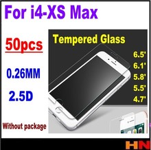 50 шт. для iPhone XS XR MAX X 4 4S 5 5S SE 6 6s 6plus 7 8 plus защитная пленка из закаленного стекла без упаковки 2024 - купить недорого
