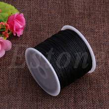 Free shipping 0.8mm Nylon Cord Thread Chinese Knot Macrame Rattail Bracelet Braided String 45M 2024 - buy cheap