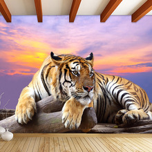 Custom Photo 3D Tiger Mural Wallpaper for Living Room Sofa TV Background Animal Wall Paper Rolls Papel De Parede Home Decor 2024 - buy cheap