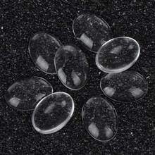 20pcs/lot 18x25mm Oval Shape Clear Glass Cabochons For Making Fashion DIY Jewelry 2024 - buy cheap