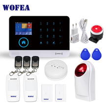 Wofea wifi GSM Wireless Burglar Security Alarm System for Home Business APP Control Siren RFID Motion Detector PIR Smoke Sensor 2024 - buy cheap