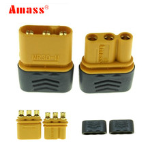 50 pairs AMASS MR30 Male Female Connector Plug  for RC Lipo Battery  20%off 2024 - buy cheap