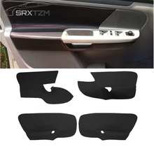 SRXTZM 4 шт. черный бежевый чехол из микрофибры для внутренней двери подлокотника ручки для Volkswagen Golf 5 2005-2010 высокое качество 2024 - купить недорого