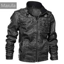 Maxulla jaqueta masculina de couro pu, casaco masculino casual slim fit de couro falso punk roupas para motocicleta 7xg 2024 - compre barato