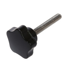 Tornillo de apriete de perilla de mano de estrella de repuesto de rosca M8 x 50mm tono plateado negro ampliamente utilizado para equipos mecánicos, instrumento 2024 - compra barato