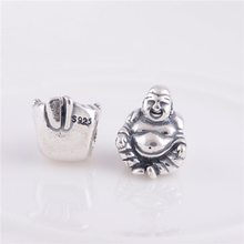 Buddha Beads 925 Sterling Silver Threaded Charms DIY Jewelry Fit Original Pandora Charms Bracelet LW129 2024 - buy cheap