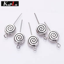 Kupla Vintage Silver Metal Spiral Beads & DIy Jewelry Making Fashion Diy Jewelry Handmade Spiral Charms Beads 100pcs 10mm C5621 2024 - buy cheap