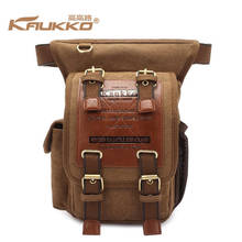 KAUKKO Mult-Functional Bags Drop Leg Motorcycle Waist Shoulder Bag Leisure Zipper hasp Pack Saddle Bags Canvas Crossbody Bags 2024 - buy cheap