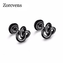 ZORCVENS Unique Love Knot Design Stud Earrings For Women Men Gold-Color Hight Polished Unisex Jewelry Gift 2024 - buy cheap