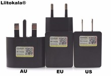 Liitokala plugue usb portátil 1a, plugue au/us/eu plugue; lii100 lii202 lii402, conector universal, carregador 2024 - compre barato