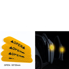 4pcs Car door safety anti-collision warning reflective stickers OPEN stickers For Saab 9-3 9-5 9000 93 900 95 aero 9 3 42250 2024 - buy cheap
