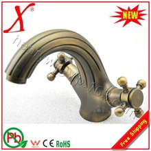 L16106 -  Deck Mounted Bronze Finish Brass Double Handle Basin Tap 2024 - buy cheap