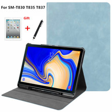 Capa e caneta para tablet, suporte para lápis samsung galaxy tab s4 10.5 polegadas t400 t835 t837 2024 - compre barato