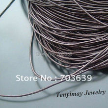 Wholesale 100m/Lot 1mm Brown Leather Necklace Cords, DIY Jewelry Findings Free Shipping 2024 - buy cheap