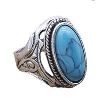 Vintage Stone Rings Fashion Jewelry 2018 Silver Plated Wedding Anniversary Finger Couple Rings For Women Gift 2024 - buy cheap