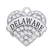 Colgante de metal con incrustaciones de diamantes de imitación en forma de corazón, joyería ostentosa, collar, brazalete, regalo DIY 2024 - compra barato