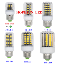 E27 220V 5733 30 - 136LEDS Lampada LED Lamp Corn Light Spotlight Aluminum PCB Bombillas LED Bulb E14 Brighter Than 5730 4014 SMD 2024 - buy cheap