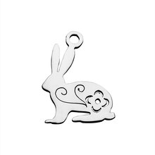 10pcs/lot 13*16mm DIY Charm Jewelry 316L Stainless Steel Charm Never Fade Mini Rabbit Pendant Charm for DIY Material Accessories 2024 - buy cheap