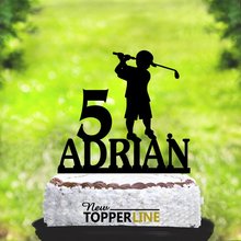 Topper de nombre para pastel de Golf, decoración de fiesta temática de Golf, para cumpleaños de niños pequeños, personalizable 2024 - compra barato