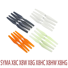 4PCS Green Luminous White Black Orange 7 Colors Blades Propellers Spare Parts for Syma X8 X8C X8C-1 X8W X8G RC Quadcopter Drone 2024 - buy cheap