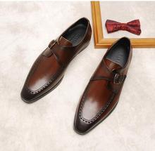 Мужские модельные туфли ручной работы в британском винтажном стиле; мужская деловая обувь из натуральной кожи на плоской подошве 2024 - купить недорого
