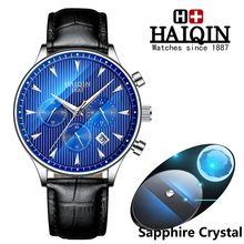 HAIQIN-reloj deportivo de lujo para hombre, cronógrafo de cuarzo, de zafiro, resistente al agua, Masculino 2024 - compra barato